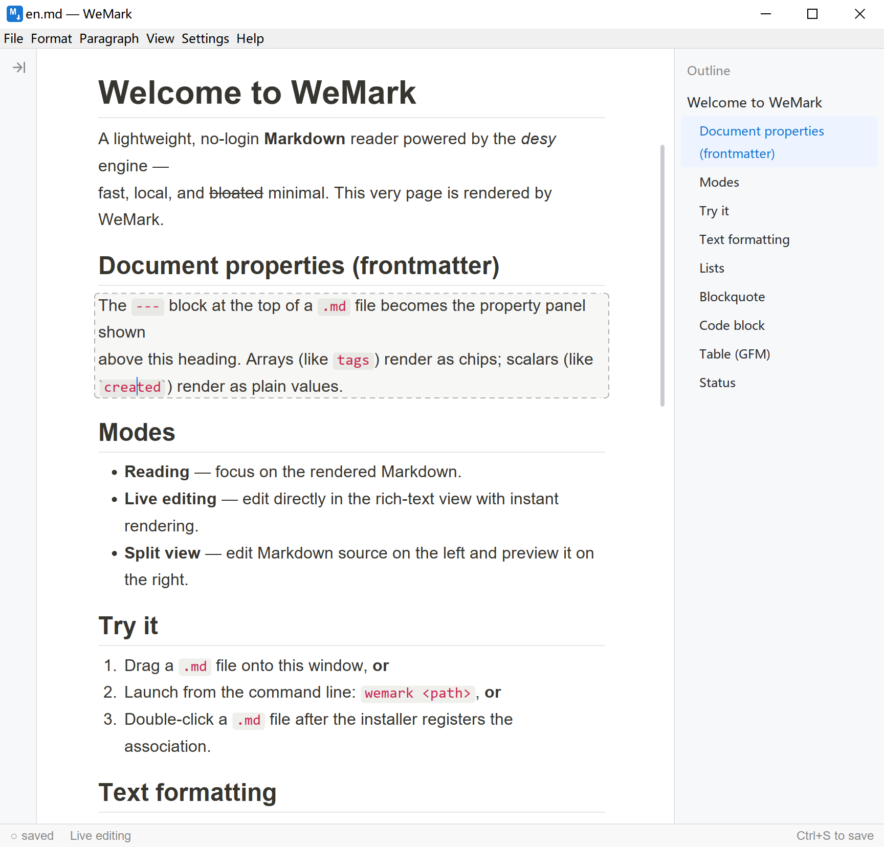 WeMark editor